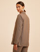 Veste de tailleur beige motif pied-de-puce I.Code-4