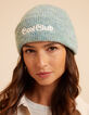 Groene muts ribtricot borduursel I.Code-5