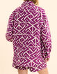 Violette Jacke aus Jacquard mit grafischem Muster I.Code-2