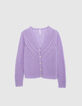 I.Code violet decorative knit cardigan-5