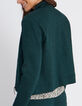 I.Code imperial green textured knit suit jacket-2