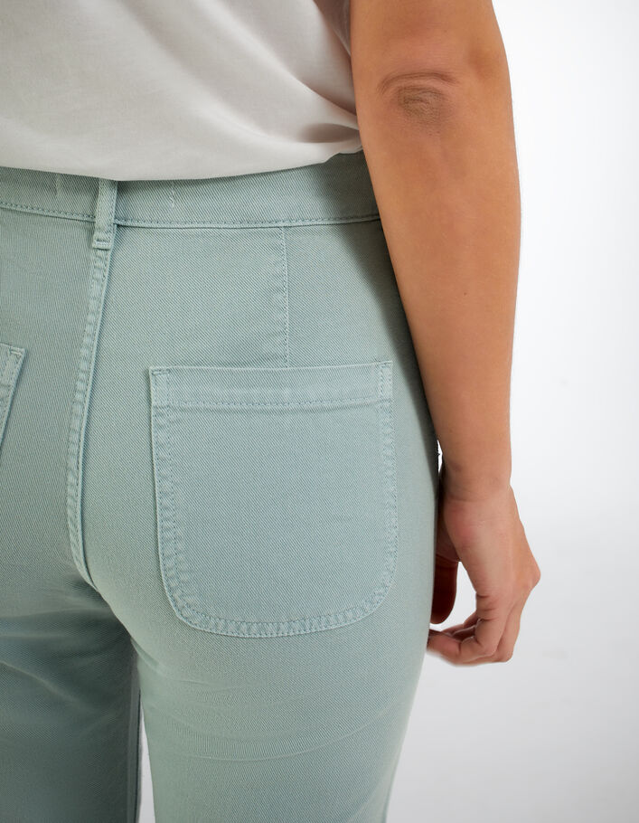 Minzgrüne Cropped-Flare-Jeans I.Code - I.CODE