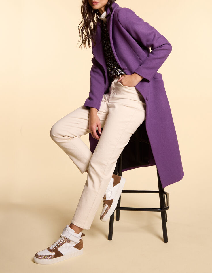 Dark purple lange mantel I.Code-1