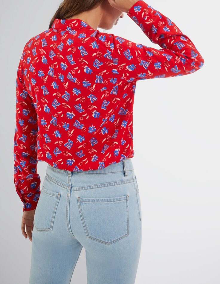 Camisa cereza estampado bohemio I.Code-3
