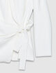 Women's white knotted-side suit jacket-9