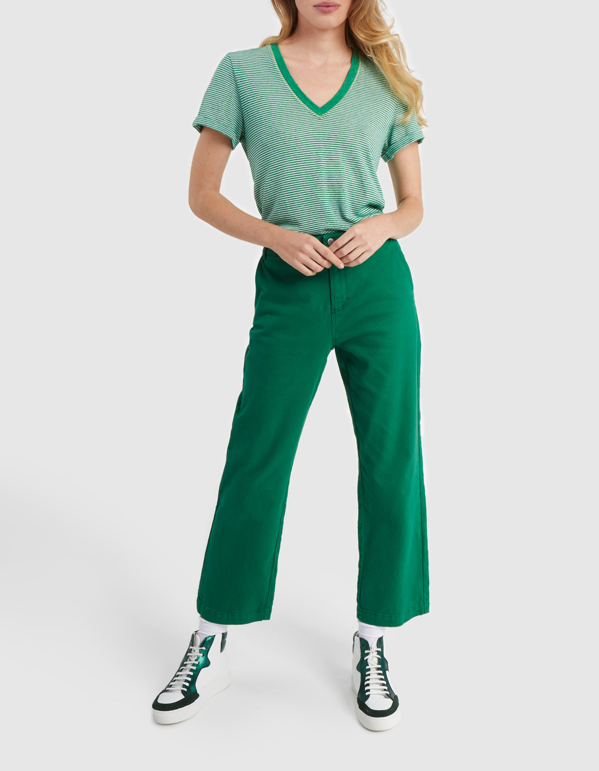 Pantalon flare vert 2025
