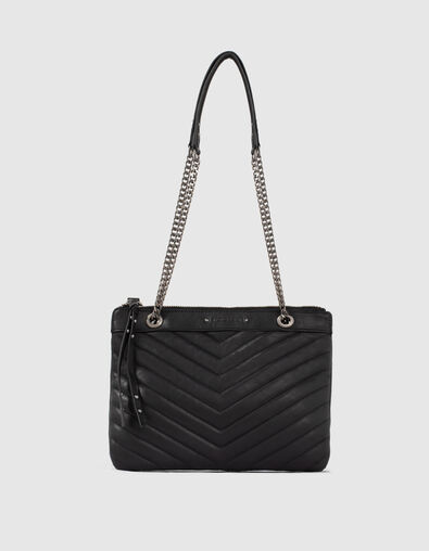 1440 Reporter Tasche Damen gesteppte Leder doppelt - IKKS