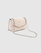 Damen-Tasche THE 1. SEASONALS Kreidewei&szlig; Leder gesteppt M-5