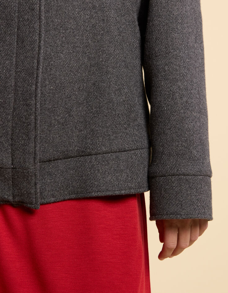 I.Code charcoal varsity-style coat-5