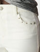 7/8 hohe Taille wei&szlig;e schmale Jeans Nina Damen-5