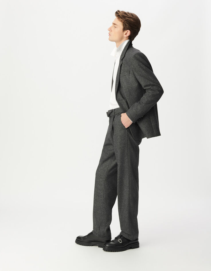 Grijze blazer tweedstijl Heren-2