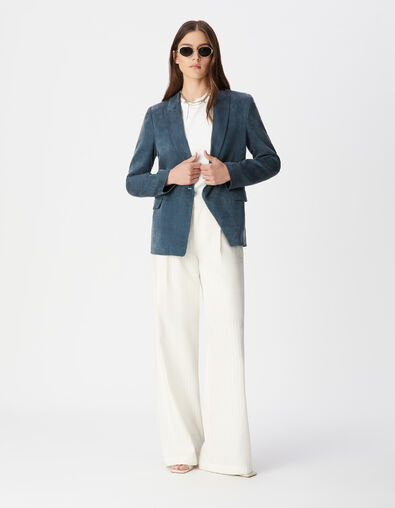 Marineblauw satijnen colbert voor Dames - IKKS