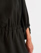 Robe vert empire pailletée manches bouffantes I.Code-4
