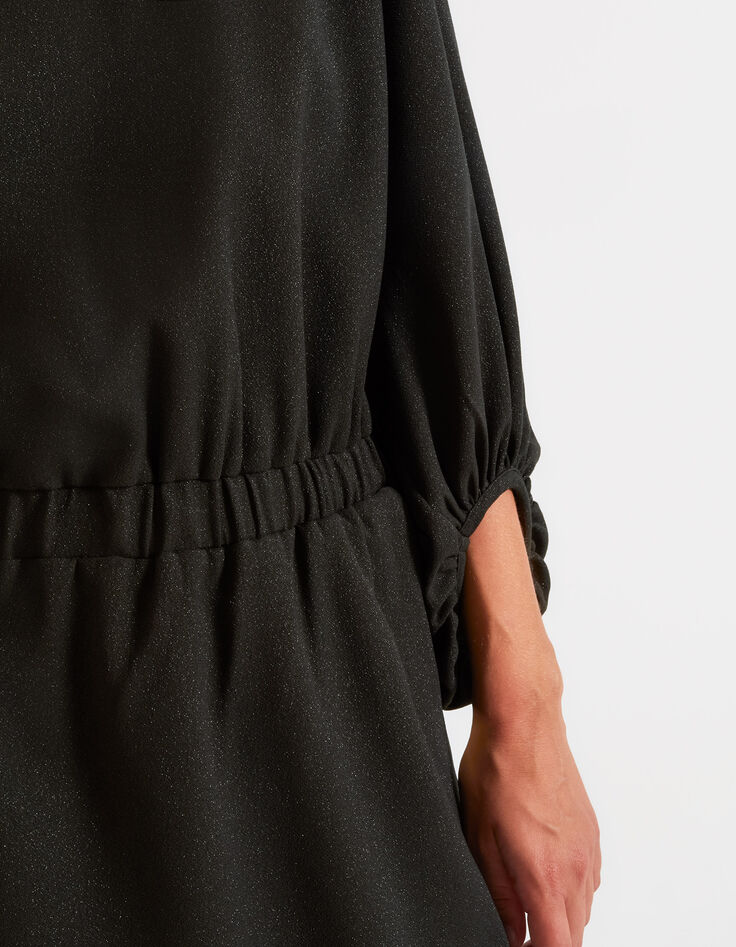 Robe vert empire pailletée manches bouffantes I.Code-4