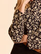 Zwarte blouse orchideeënprint I.Code-4