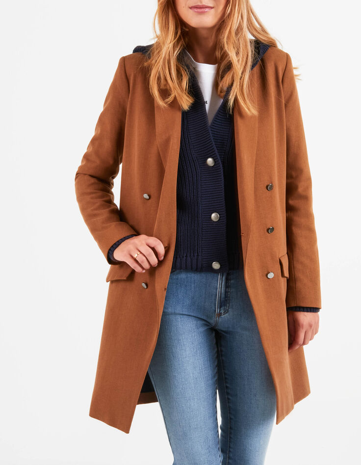 Americana midi fauve forro botonadura cruzada I.Code-3