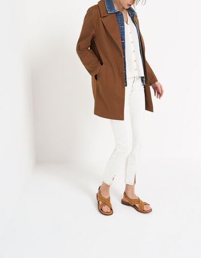 Mantel mit herausnehmbarem Jeansfutter in Camel I.Code