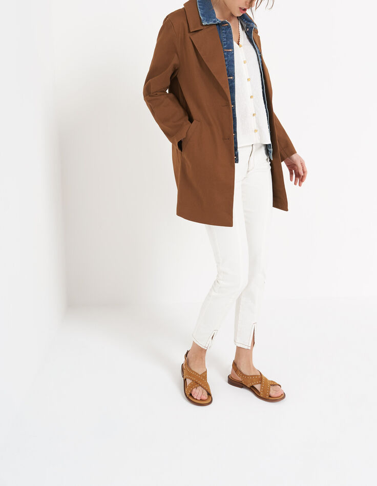 Mantel mit herausnehmbarem Jeansfutter in Camel I.Code-1