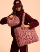 I.Code clutch bag pink checkerboard pattern-2