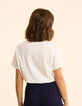 Camiseta manga corta blanca mensaje bordado I.Code-5