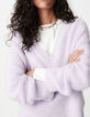Flieder Alpaka-Pullover Damen mit V-Ausschnitt-7