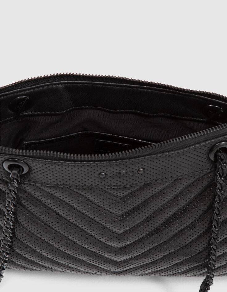 Damen-Clutch 1440&nbsp;Reporter schwarz perforiertes Leder-4
