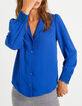 Camisa azul eléctrico con puños bordados I.Code-2