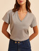Grijs gebreid metallic T-shirt I.Code-1