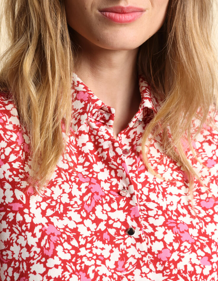 Vestido camisero red estampado floral tachista I.Code-5