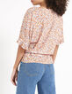 Top cruzado con estampado de flores de verano en rosa agua de I.Code-2
