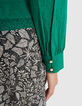 Chemise vert prairie jacquard et broderie I.Code -3