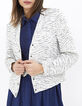 Cremeweiße Jacquard-College-Jacke I.Code-1