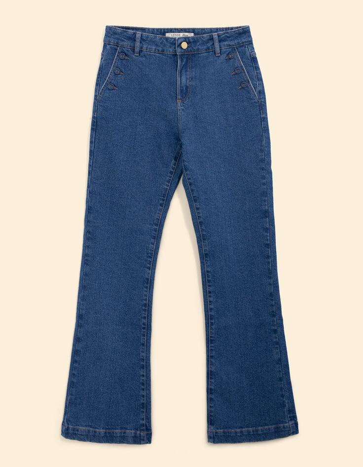 I.Code blue drop front-look flared jeans MARIE-2