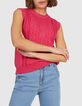Jersey magenta punto sin mangas I.Code-1