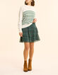 I.Code white knit sweater with green lurex stripes-4