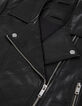 Schwarze Bikerjacke aus Leder f&uuml;r Damen-8