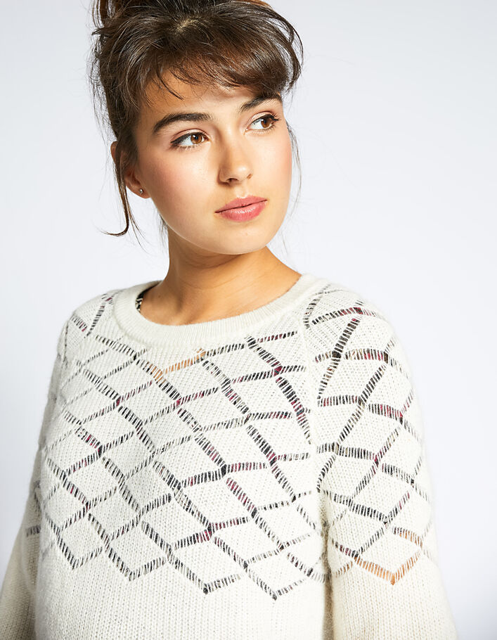 I.Code ecru knit sweater - I.CODE
