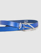 Kobalt metallic leren riem I.Code-5
