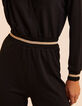 Combinaison-pantalon noire bords-côtes rayés I.Code-9