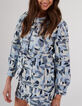 Chaqueta cobalto jacquard gráfico I.Code-1