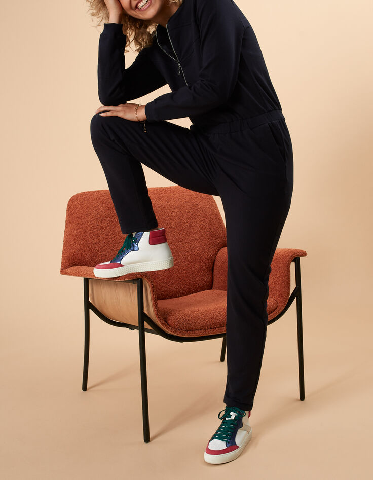 Marine-Jumpsuit mit Reißverschluss aus Fleece I.Code-2
