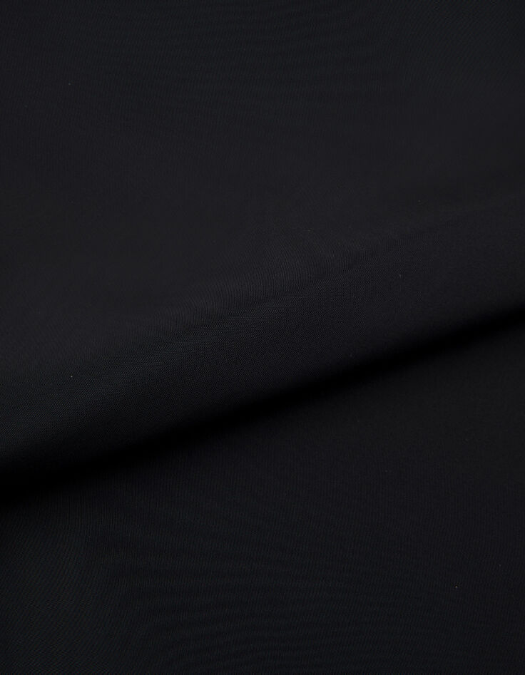 Kurzer schwarzer Trapezrock aus Satin-Taft f&uuml;r Frauen-8