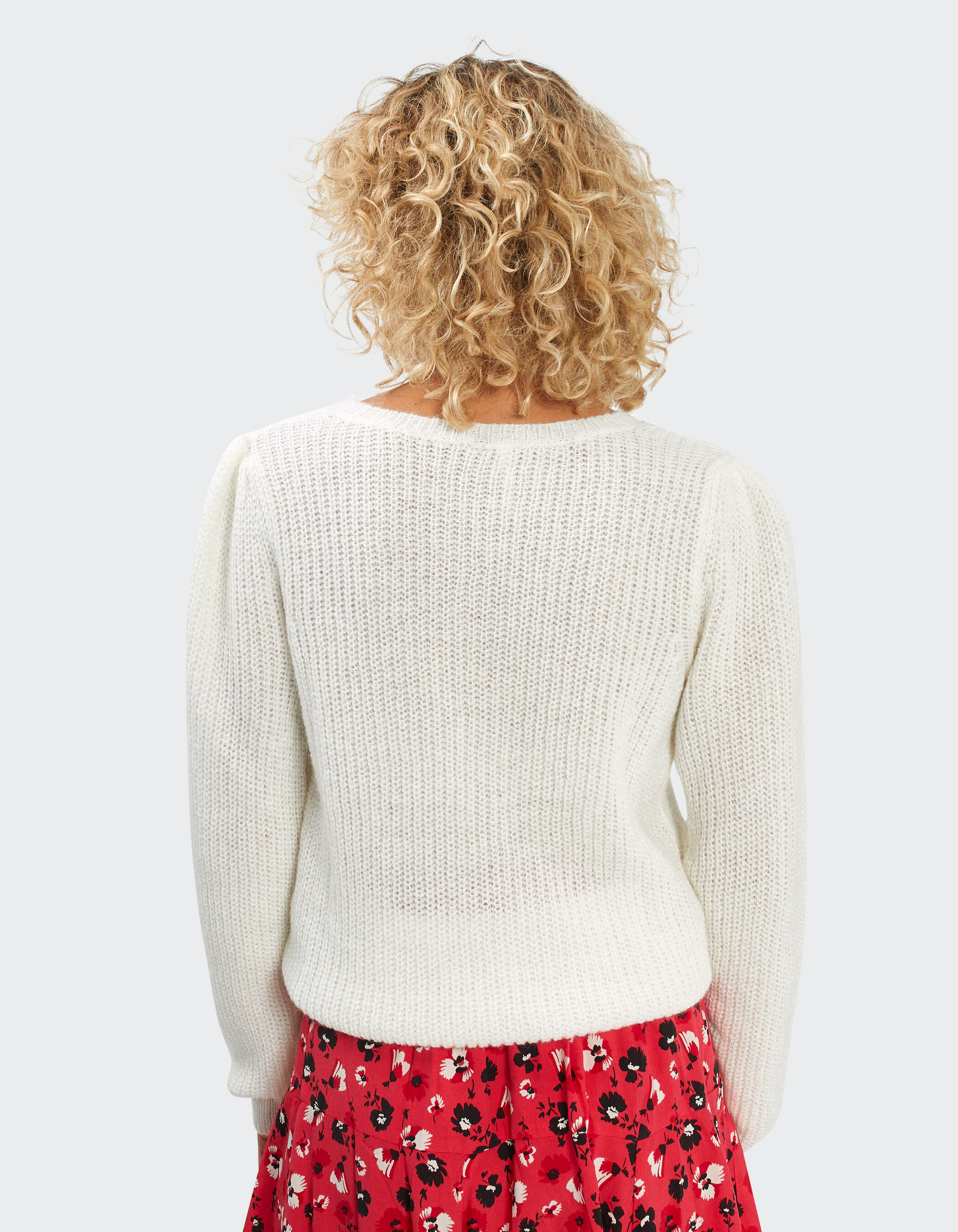 Witte tricot sales rok