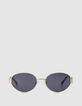 Dean ovale gelbe Metall-Sonnenbrille f&uuml;r Frauen-3