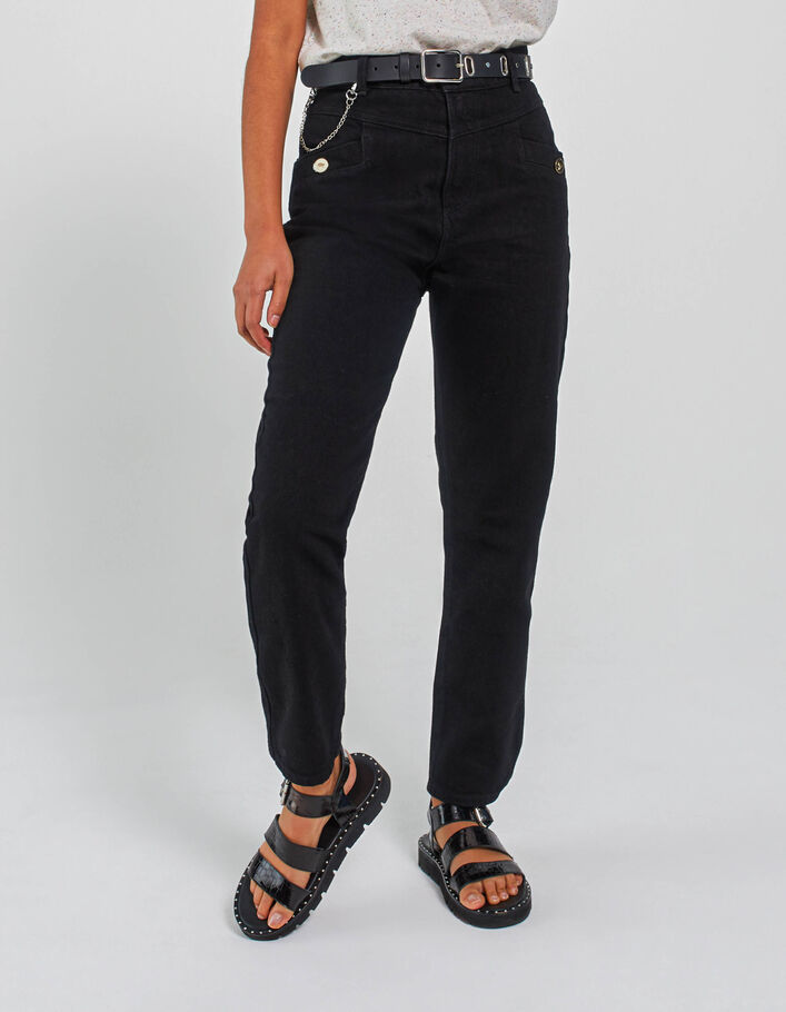 Grijze slouchy jeans fantasieknopen I.Code - I.CODE