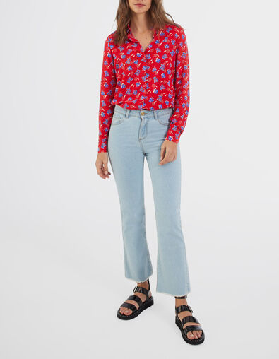 I.Code cherry Boho print blouse - I.CODE