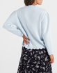 Pull bleu glacier tricot bords-côtes fantaisie I.Code-2