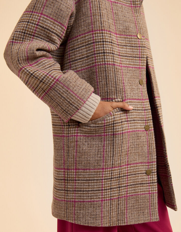 Camelbrauner Mantel mit Karos I.Code-5