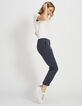 Pantalon marine jacquard croix I.Code-1