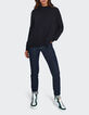 Schwarzer Strickpullover mit Nieten I.Code -4